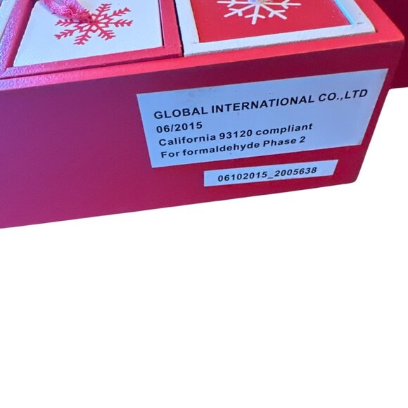 Wooden Tree Advent Calendar Red & White Snowflake Drawers For Holiday Countdown - Picture 2 of 5